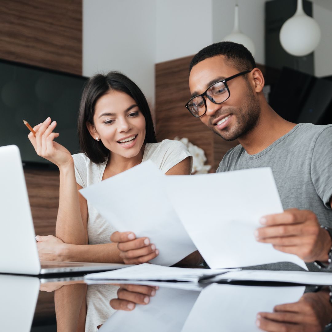 couple looking at paperwork